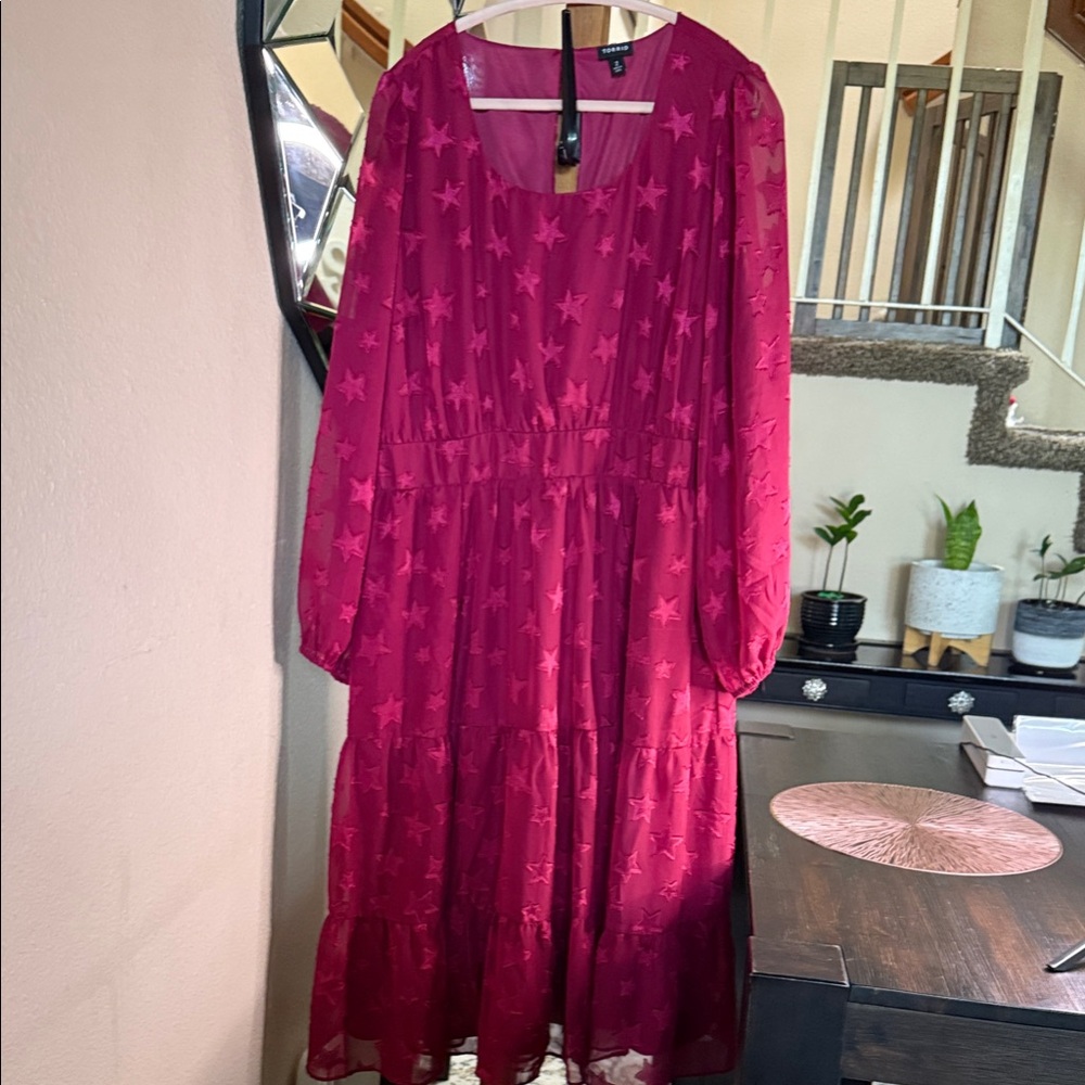 Torrid Pink Star Pattern Dress